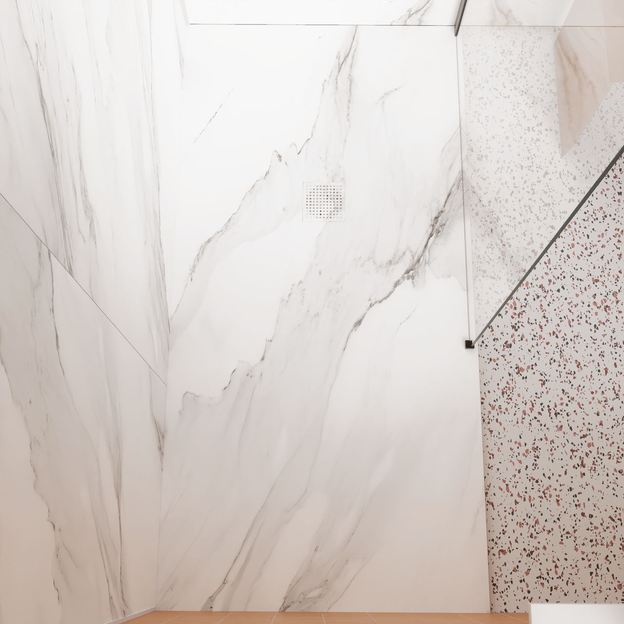 Luca Varess Suite douchebak 180 x 90 cm composietmarmer Marble White 