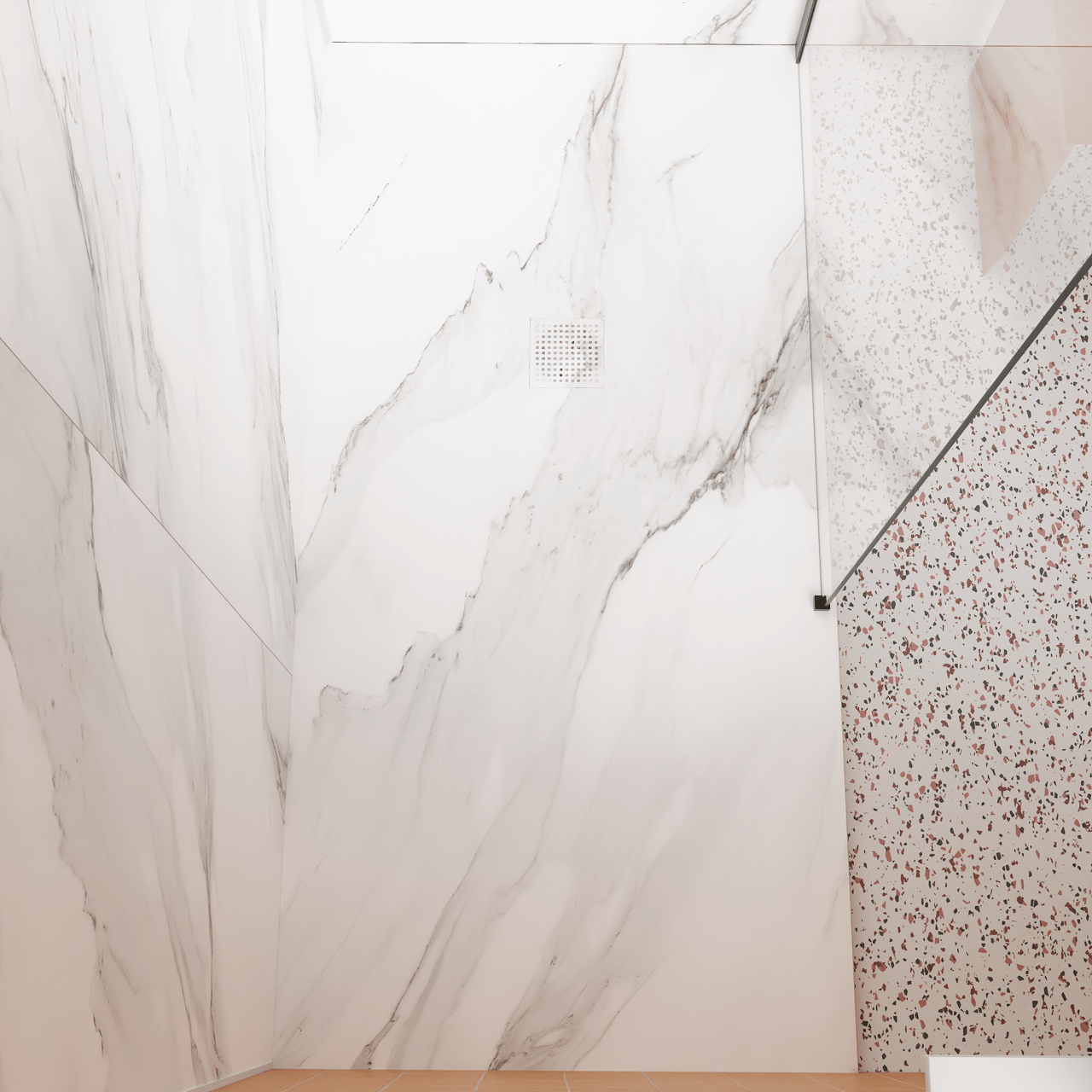 Luca Varess Suite douchebak 180 x 90 cm composietmarmer Marble White 