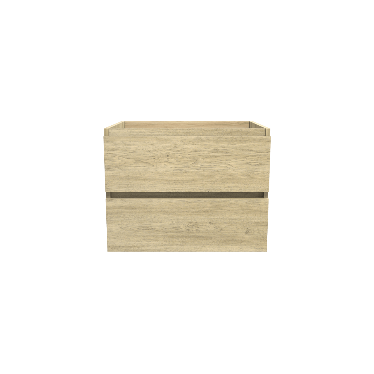 Balmani Lucida zwevende wastafelonderkast 67,5 x 55 cm verweerd eiken 2 lades