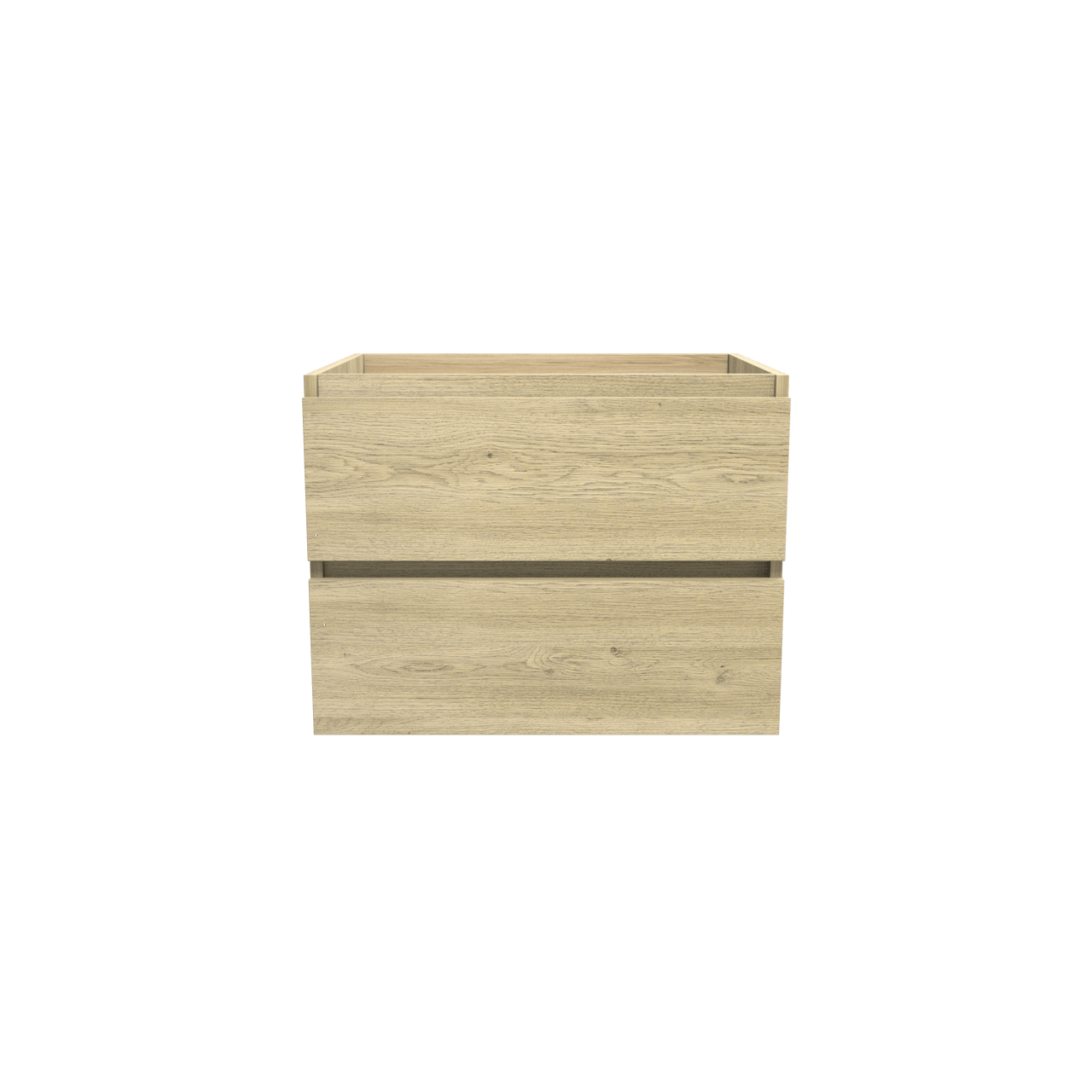 Balmani Lucida zwevende wastafelonderkast 67,5 x 55 cm verweerde eik 2 lades