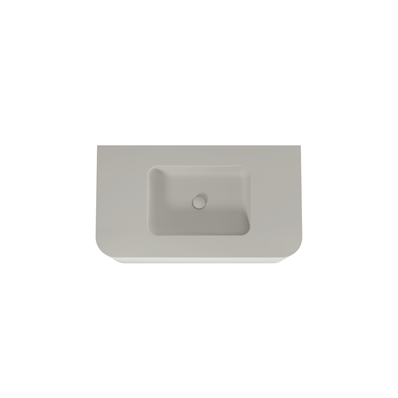 Balmani Moon zwevend badmeubel 100 x 55 cm mat wit met Moon enkele wastafel in top solid zijdegrijs