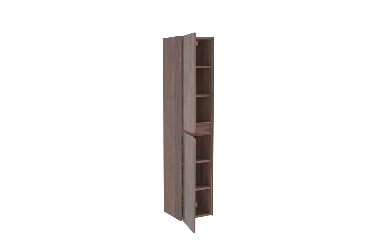 Balmani Mitra zwevend badkamerkast fineer notenhout 35 x 35 x 169 cm