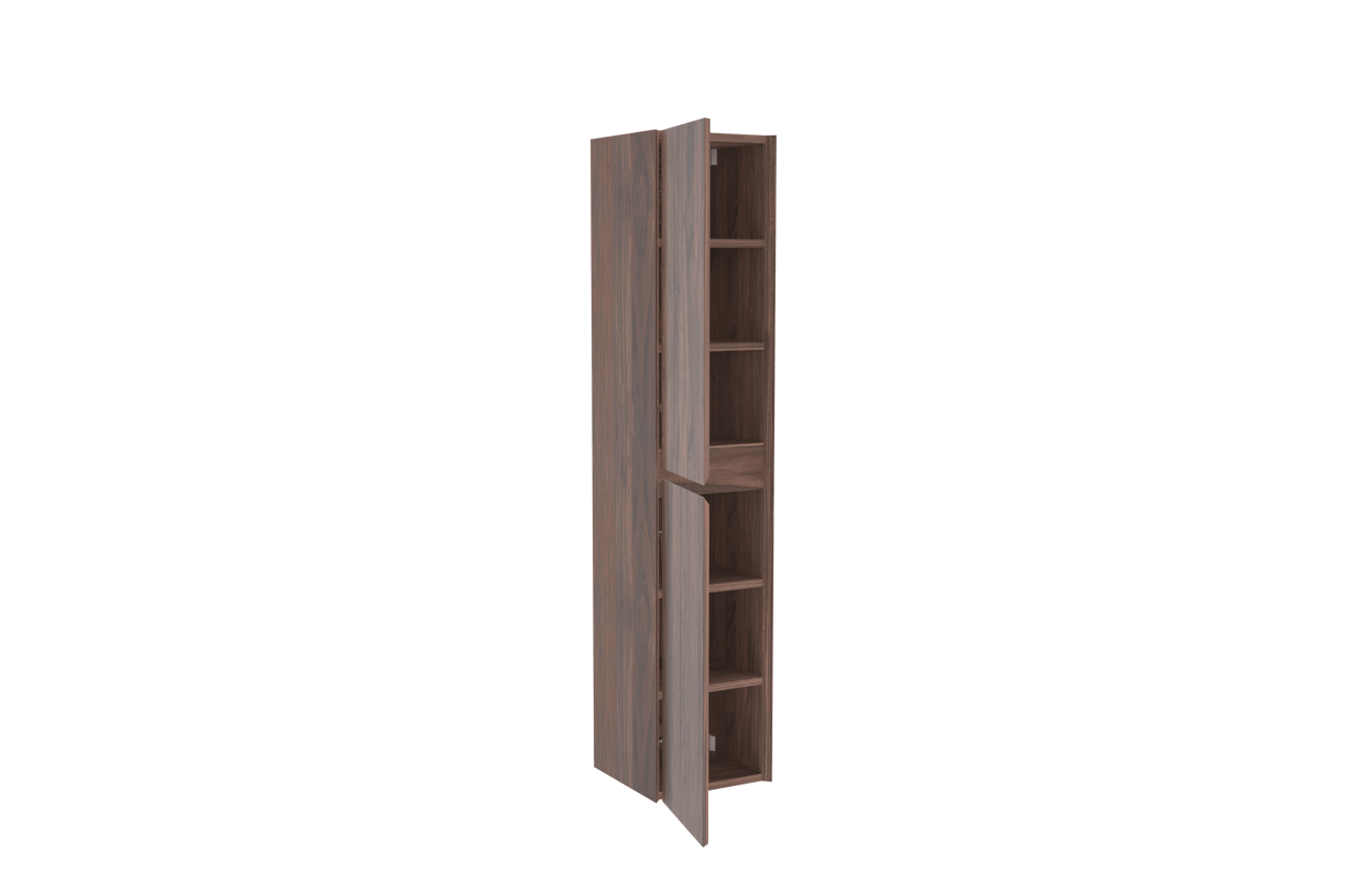 Balmani Mitra Badhochschrank: Hängend, Nussbaum, Furnierholz, 35 x 35 x 169 cm