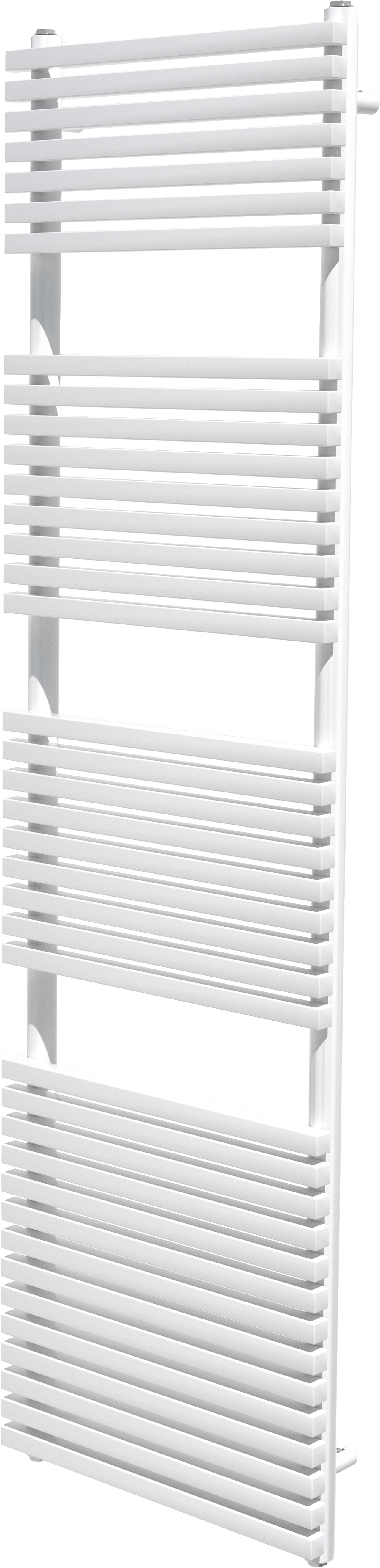 Vipera Vesuvio enkele handdoekradiator 50 x 180 cm centrale verwarming mat wit zij- en middenaansluiting 1.232W