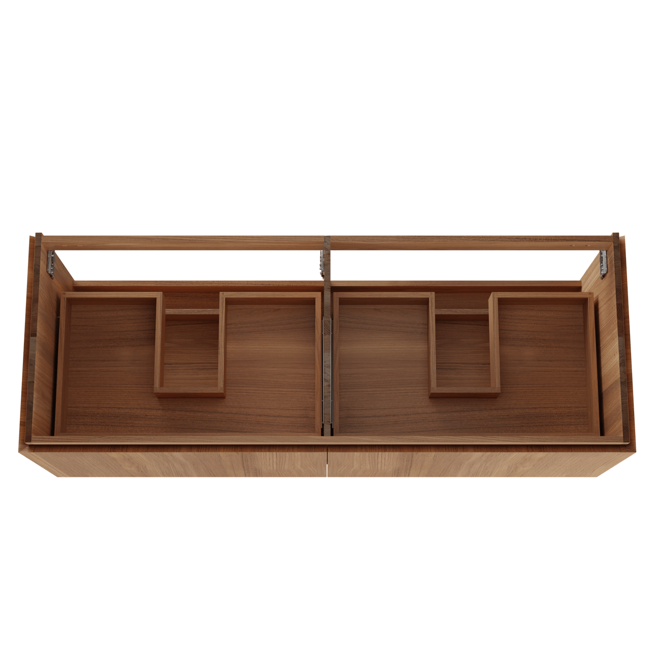 Balmani Eclips hängendes möbelstück Waschtischunterschränke 150 x 55 cm Teak 4 Schubladen