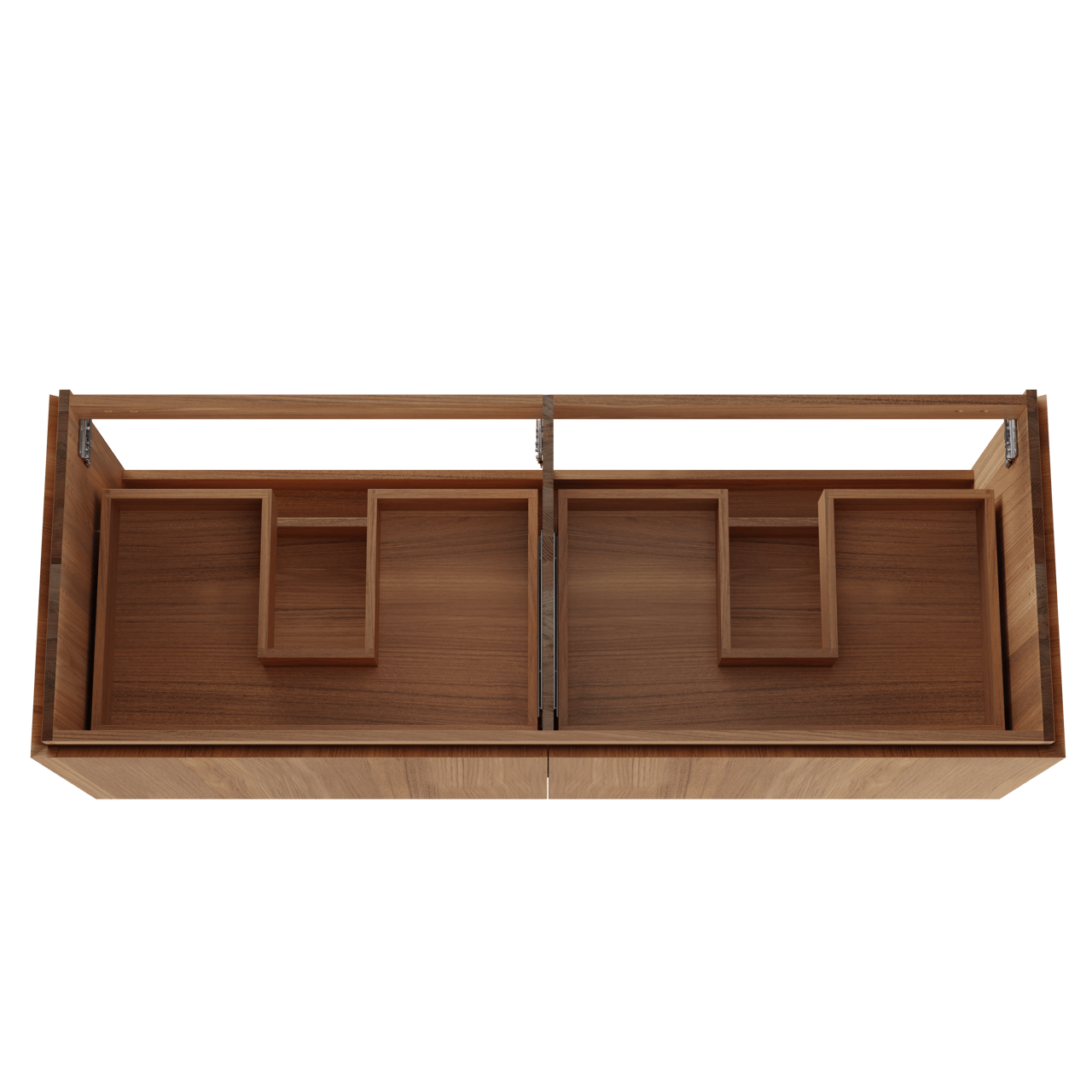 Balmani Eclips zwevende wastafelonderkast 150 x 55 cm Teak 4 lades