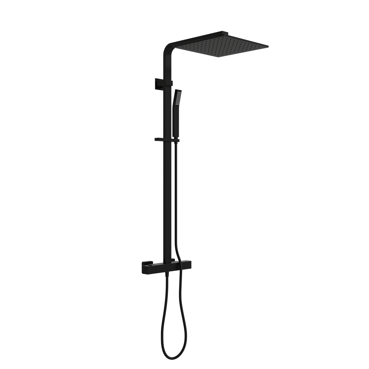 Blaufoss square 300 regendoucheset mat zwart