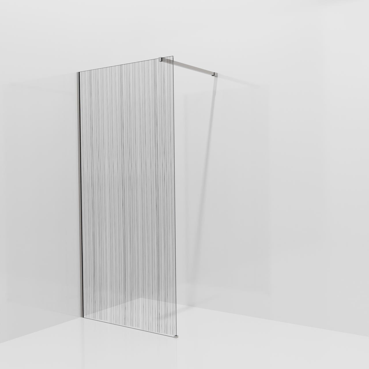 Balmani Modular Walk-In Dusche: 100 x 200 cm, Mikado, Profil Brushed Inox