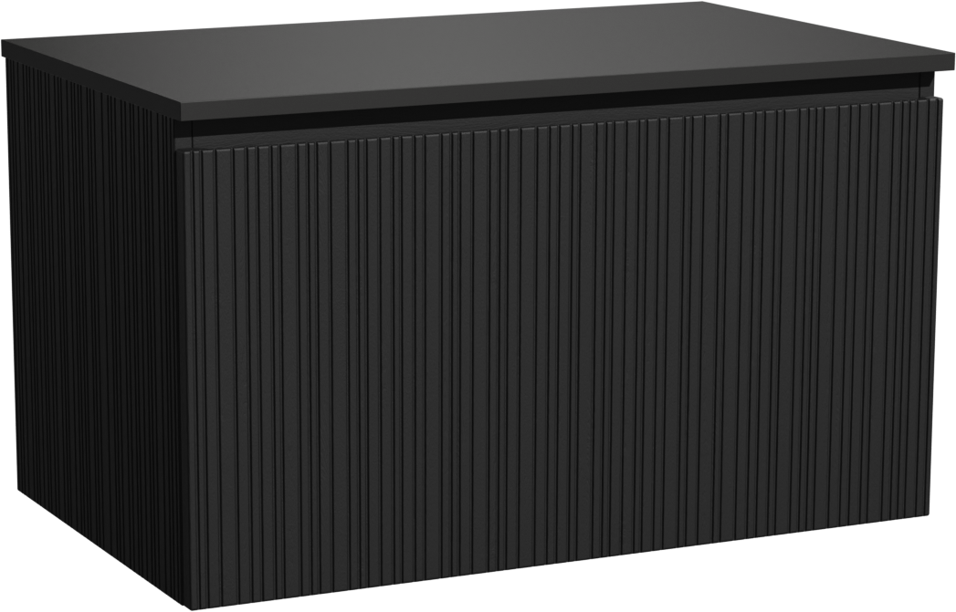 Storke Ribs Badmöbel Set mit Panton Waschtischplatte für Aufsatzwaschbecken