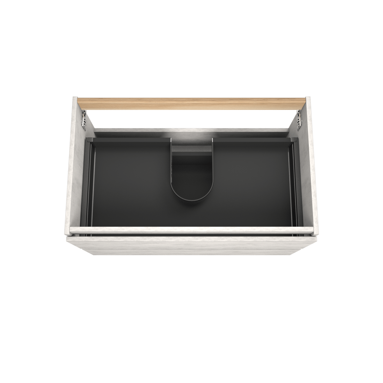 Balmani Lucida zwevende wastafelonderkast 90 x 55 cm beton zilvergrijs 2 lades