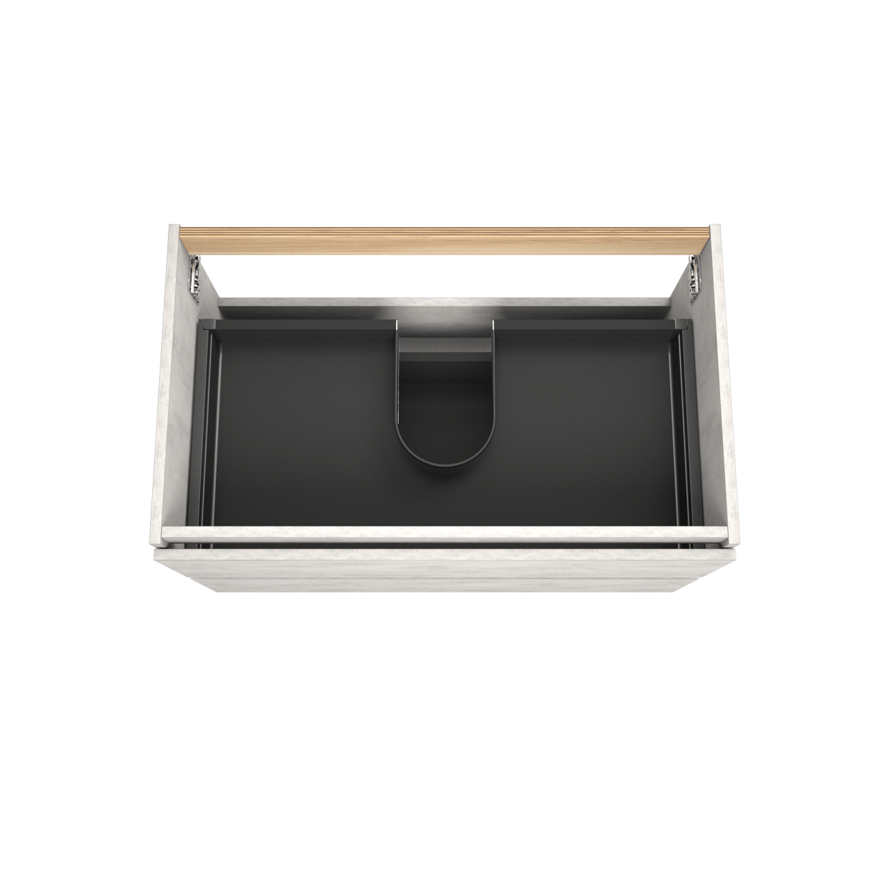 Balmani Lucida hängender Bad-Unterschrank 90 x 55 cm Beton silbergrau 2 Schubladen