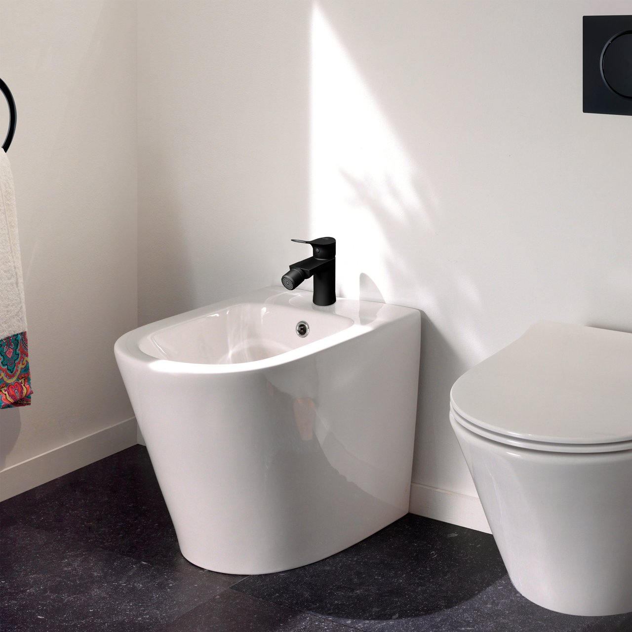 Blaufoss Lima Bidetarmatur: Schwarz matt