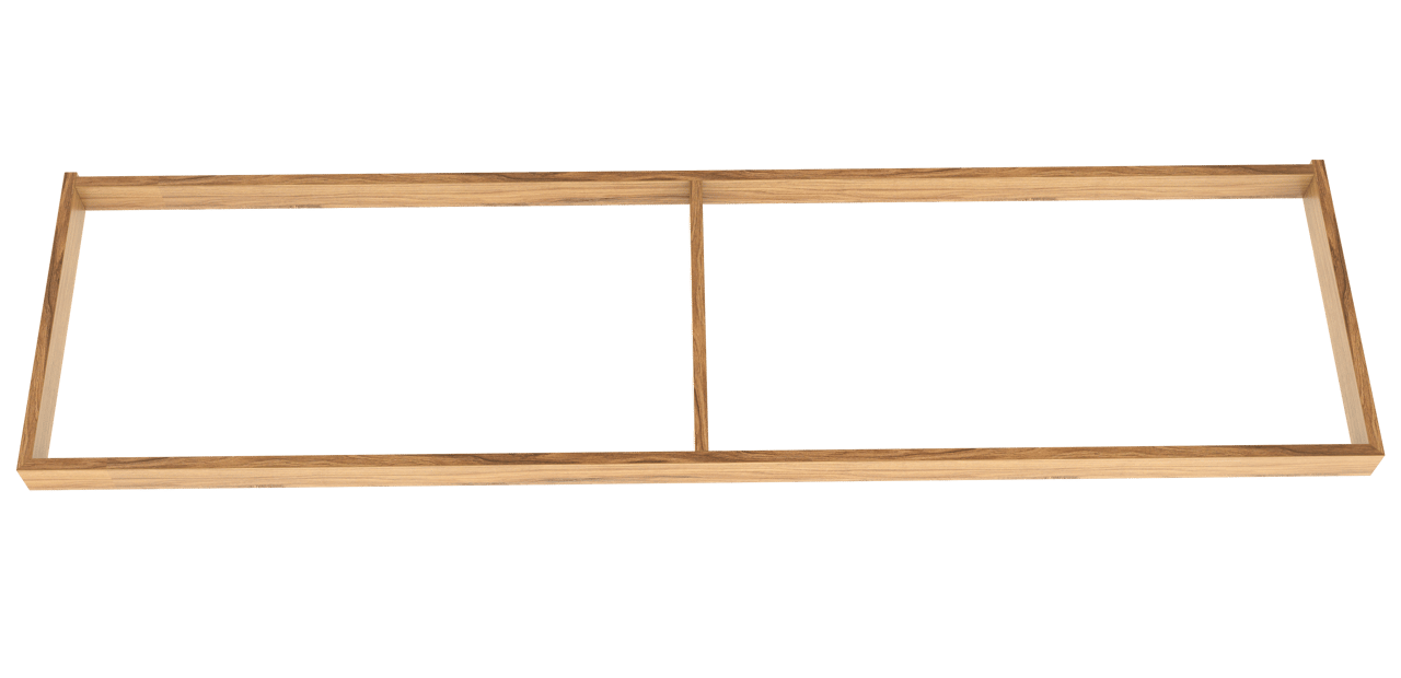 Balmani Lucida sokkel voor wastafelonderkast teakhout 180 x 55 cm