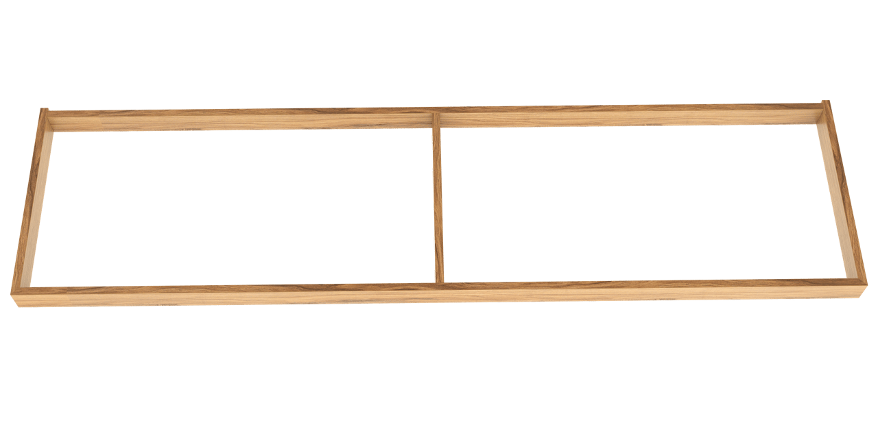 Balmani Lucida Sockel für Bad-Unterschrank, Teak, 180 x 55 cm