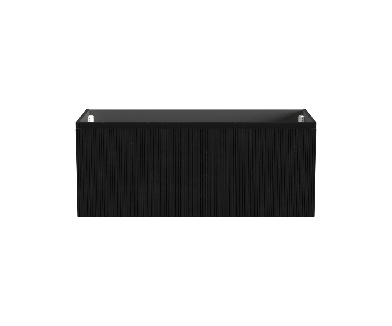 Storke Ribs zwevende wastafelonderkast 120 x 52 cm zwart eiken 2 lades