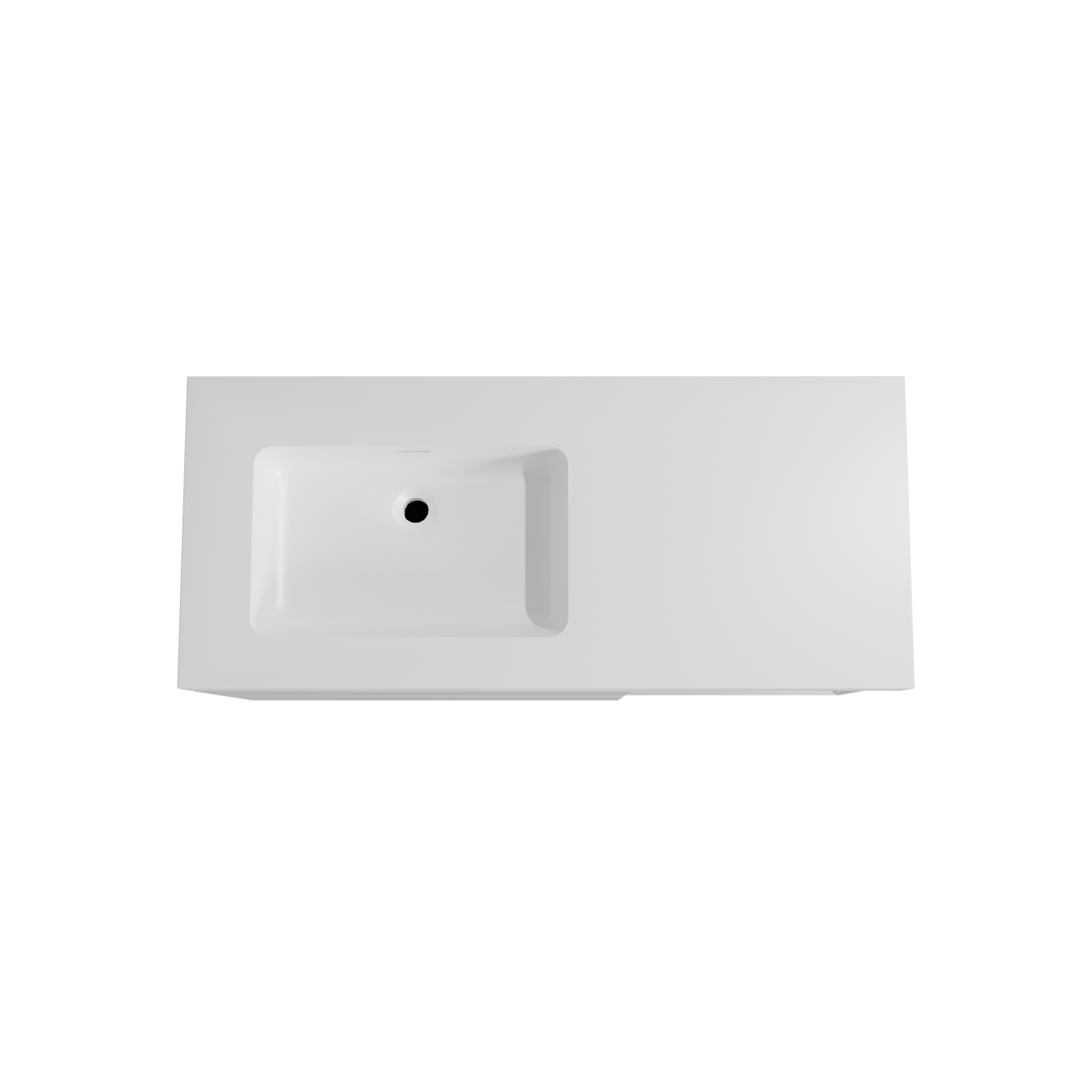 Storke Edge zwevend badmeubel 120 x 52 cm hoogglans wit met Mata High asymmetrisch linkse wastafel in solid surface mat wit