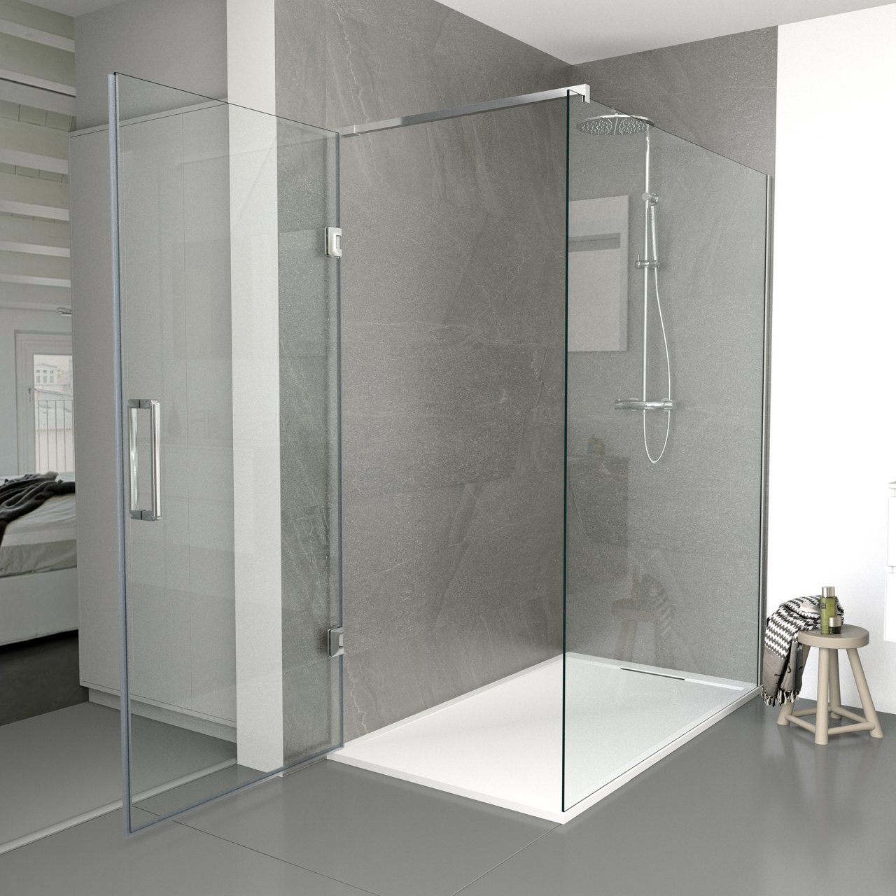 Balmani Modular douchedeur scharnieren en greep chroom