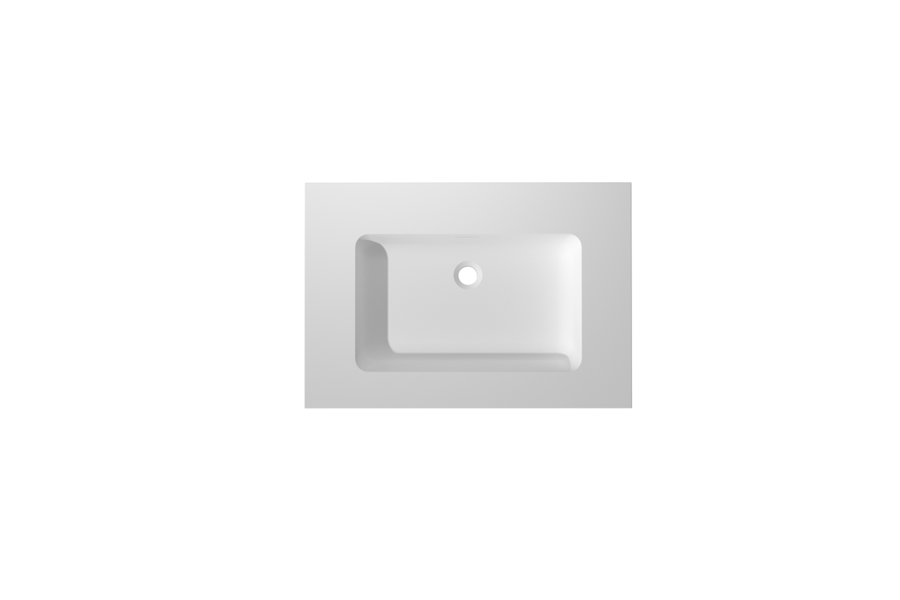Storke Mata High Einzelwaschtisch, Solid Surface matt, 75 x 52 cm