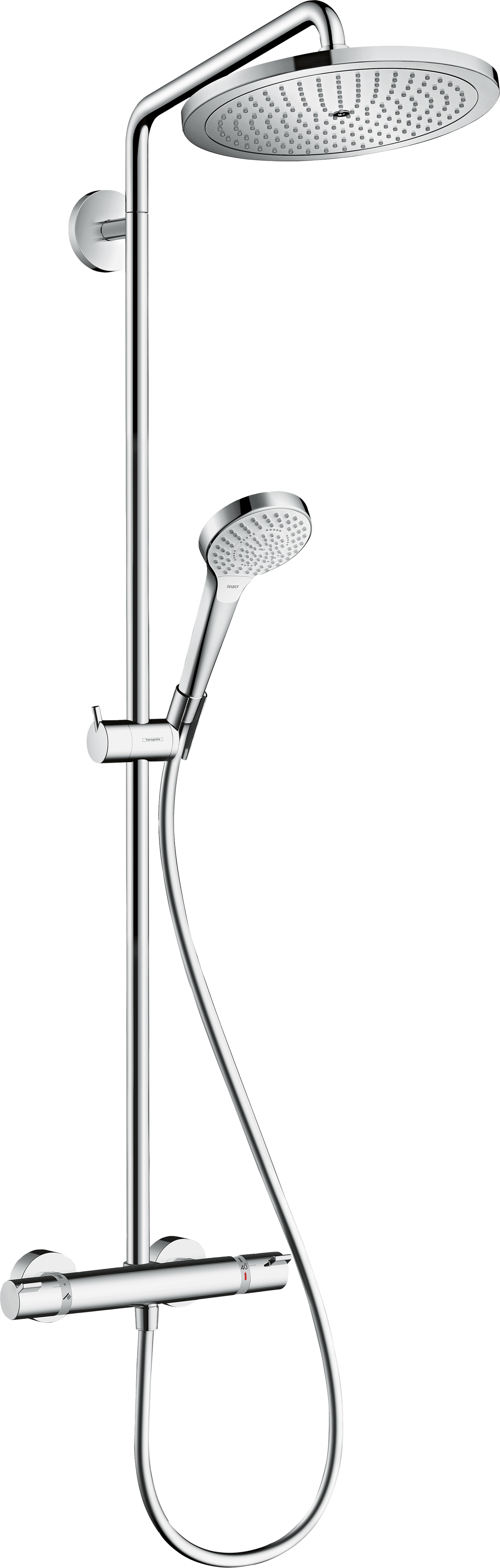 Hansgrohe Croma Select S280 colonne de douche de pluie robinet thermostatique Chrome Brillant