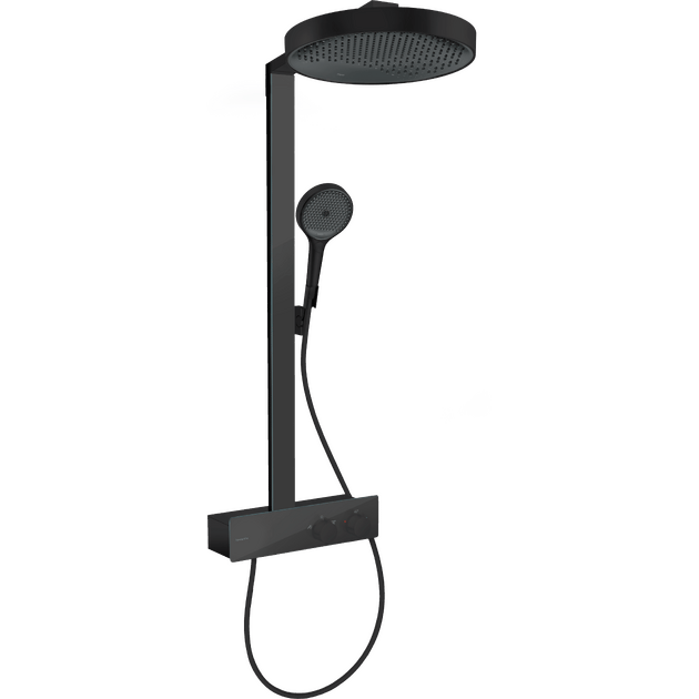 Hansgrohe Rainfinity 300 colonne de douche de pluie avec ShowerTablet 350 noir mat