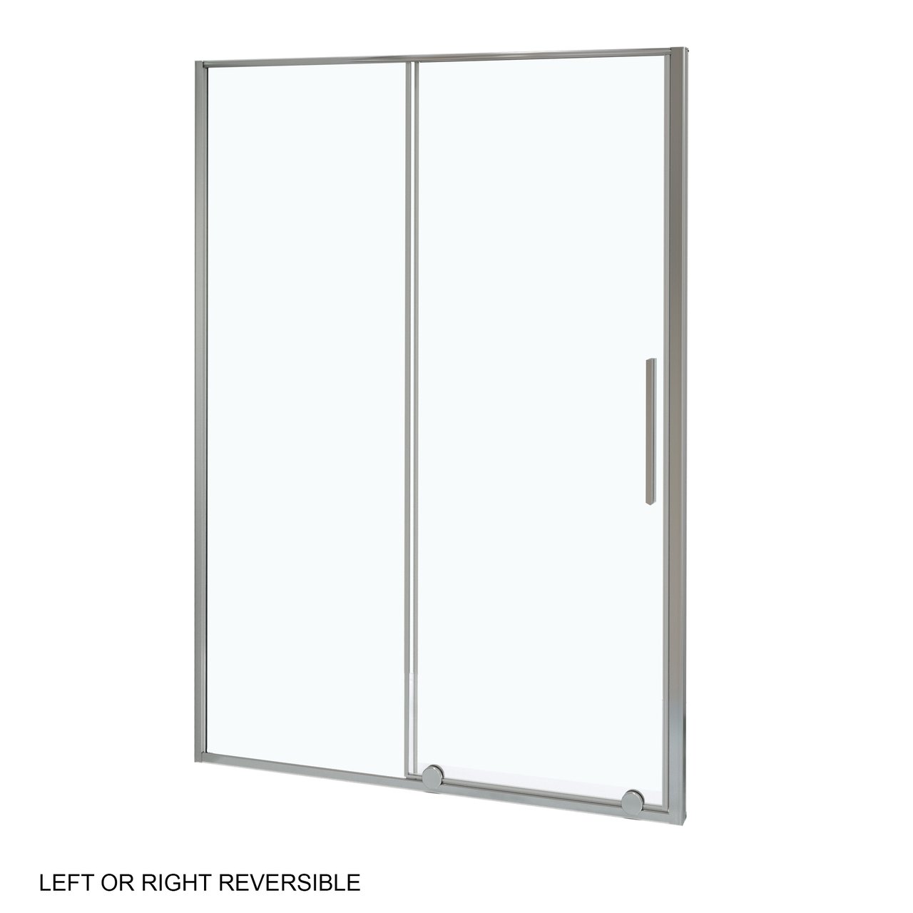 Luca Varess Morano paroi de douche avec porte coulissante et paroi latérale fixe 80 x 120 cm verre transparent profil chrome brillant - porte