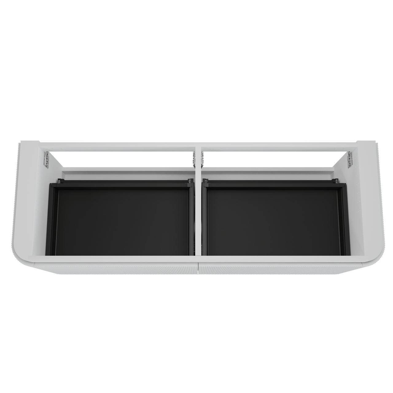 Balmani Moon zwevende wastafelonderkast 160 x 55 cm mat wit 2 lades vert. sym. Groef