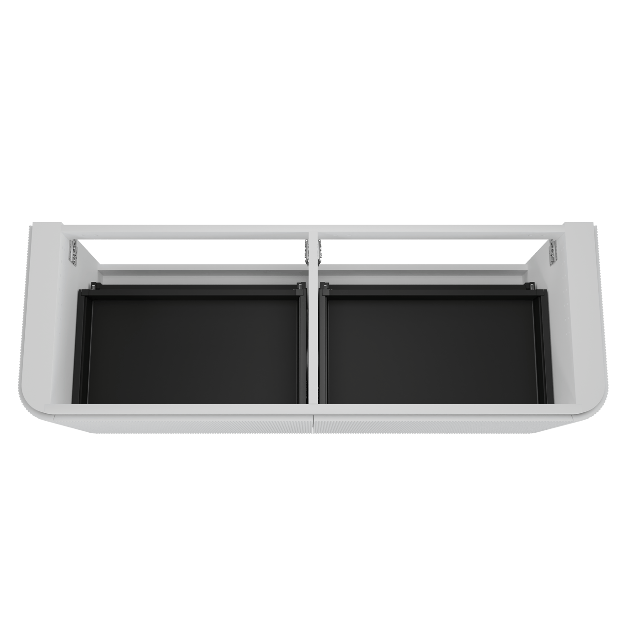 Balmani Moon meuble sous-lavabo suspendu 160 x 55 cm blanc mat 2 tiroirs Nervure sym. vert.