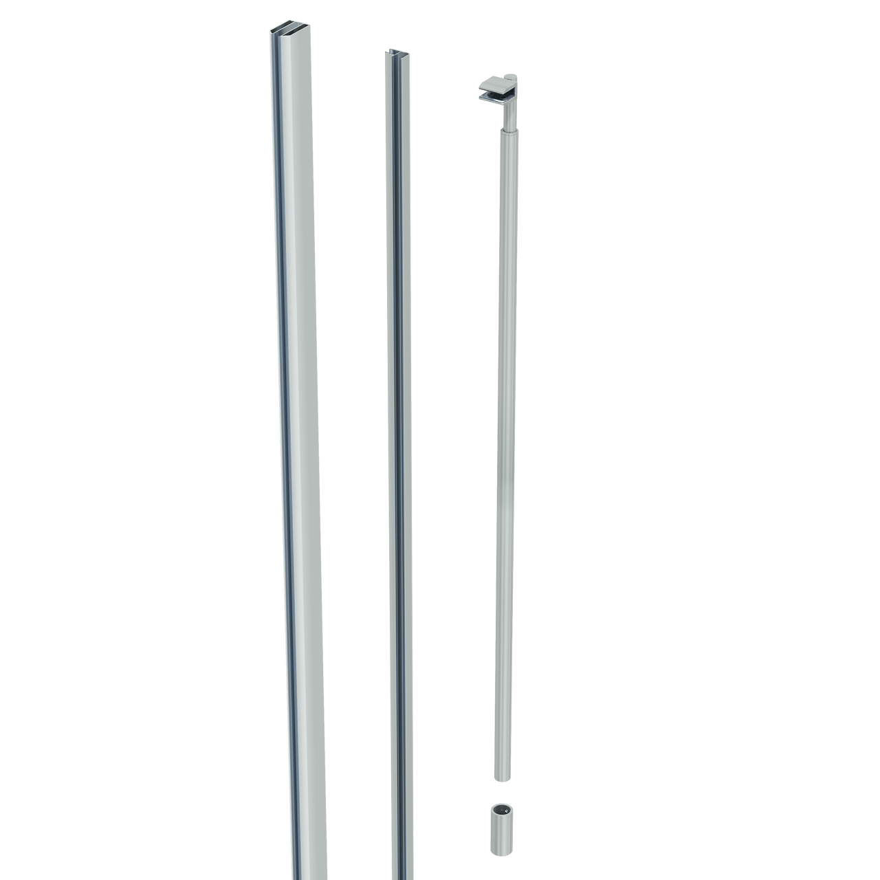 Linie Walk-in II set profielen hoek 8 mm glas chroom