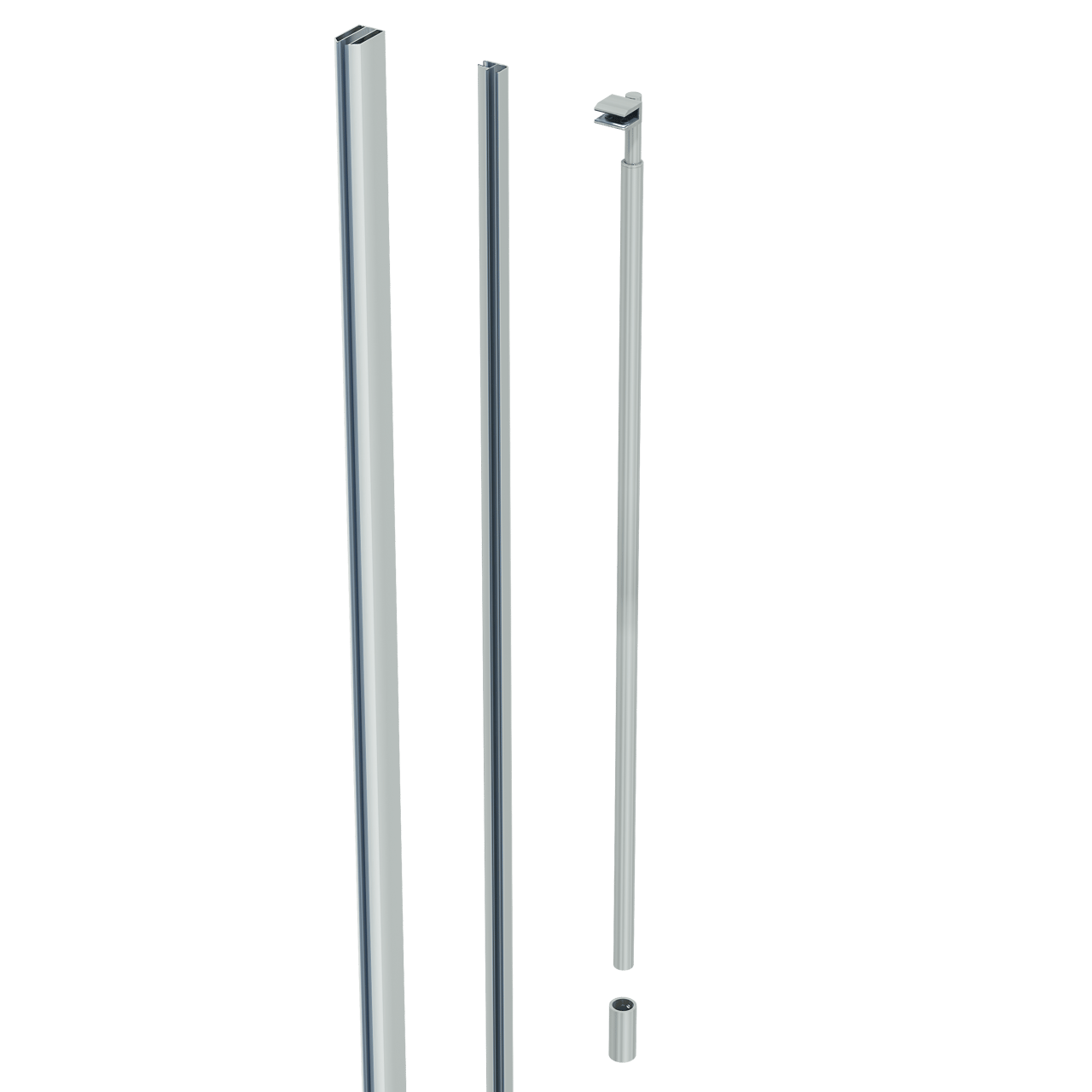 Linie Walk-in II set profielen hoek 8 mm glas chroom