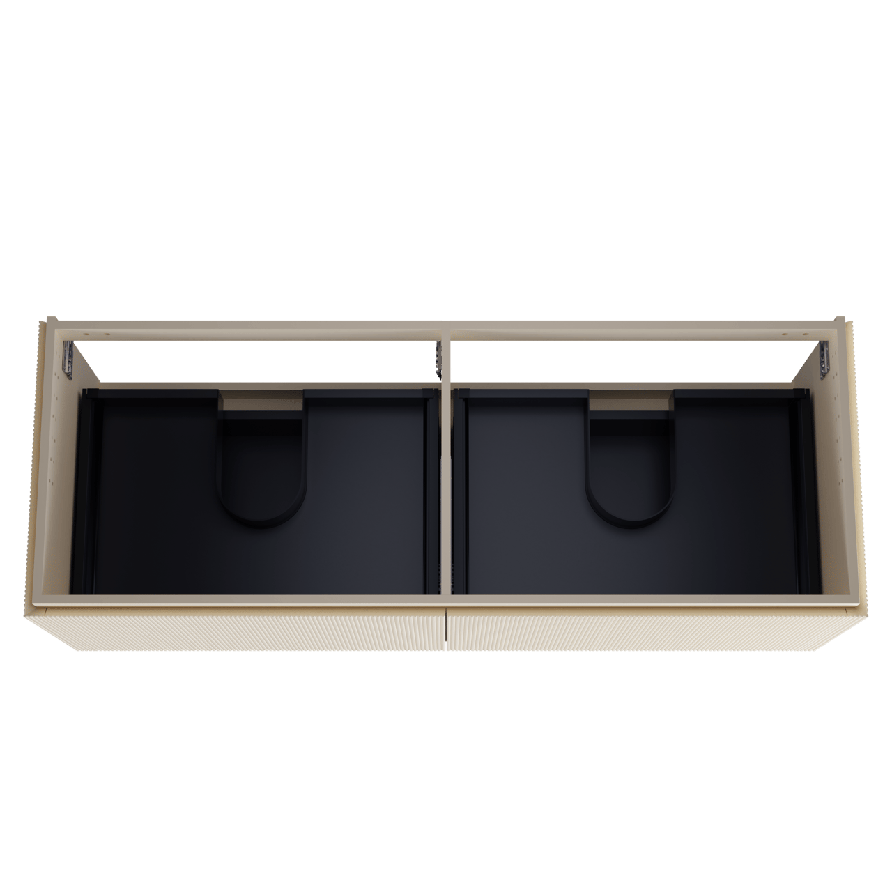 Balmani Eclips zwevende wastafelonderkast 150 x 55 cm Sandbeige 4 lades vert. sym. Groef