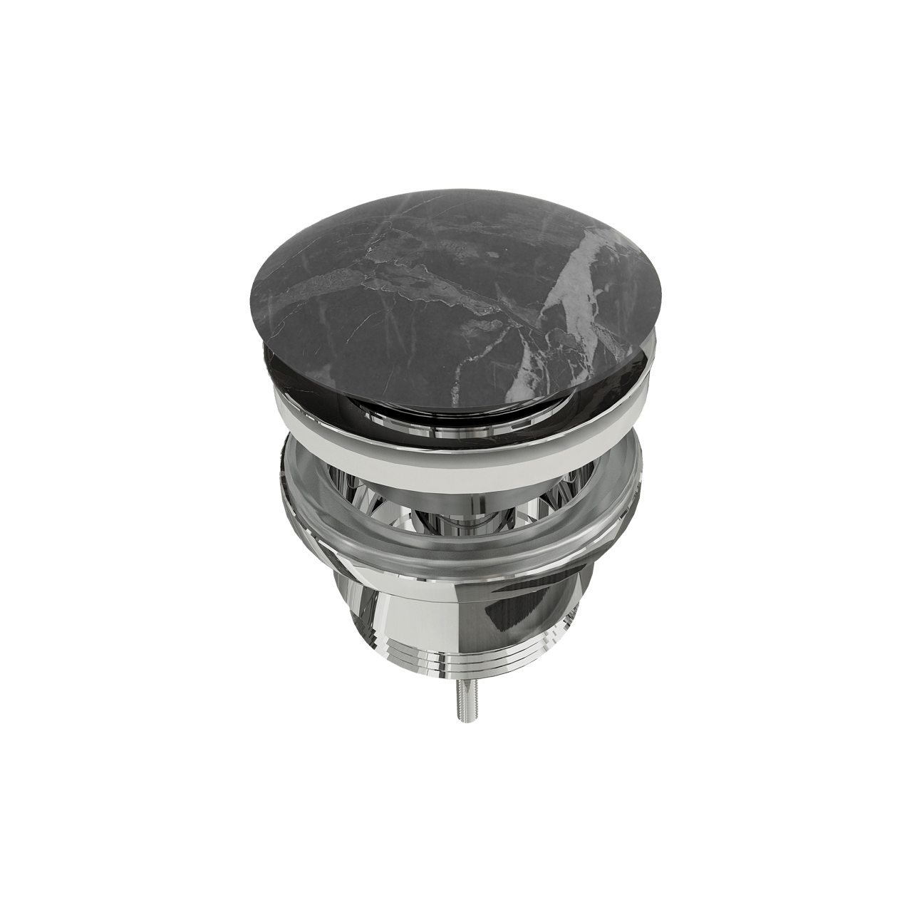 Balmani Click Curved Ablaufventil, verriegelbar, Pietra Grey