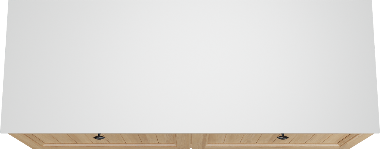 Balmani Lemon zwevend badkamermeubel 150 x 55 cm, fineer natuur eik met Stretto enkel of dubbel tablet in mat wit