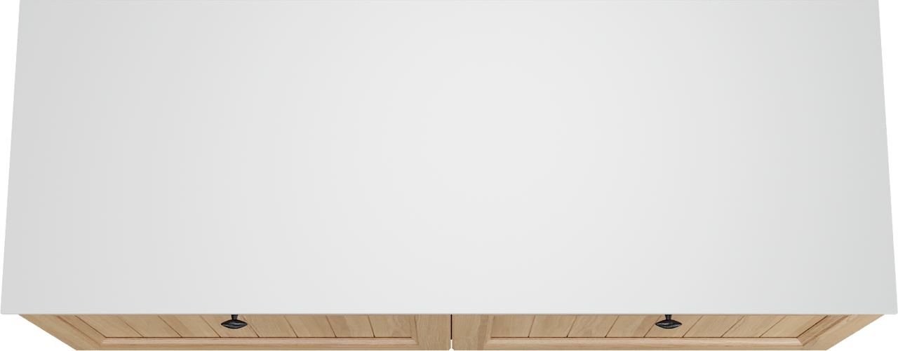 Balmani Lemon zwevend badkamermeubel 150 x 55 cm, fineer natuur eik met Stretto enkel of dubbel tablet in mat wit