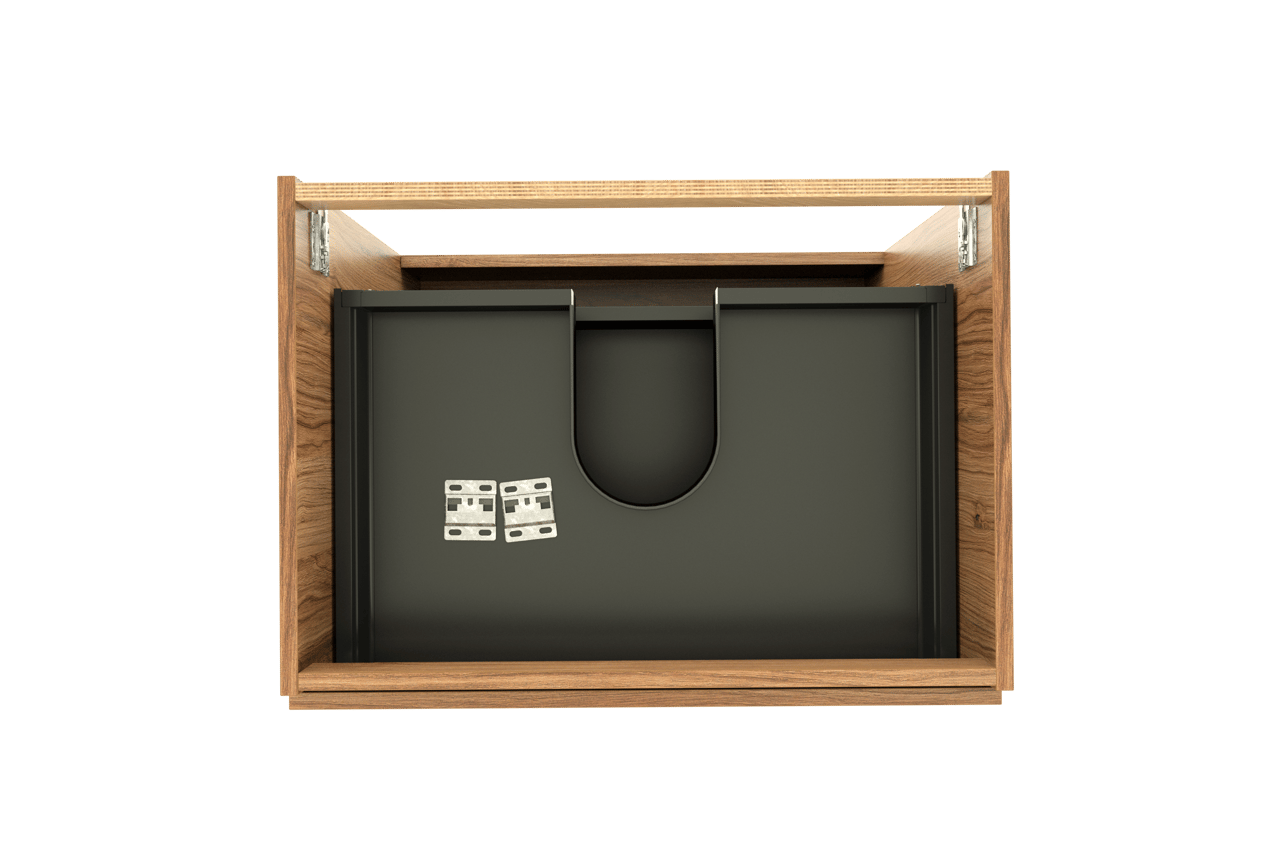 Balmani Lucida stehender Waschbeckenunterschrank: 75 x 55 cm, Teak, 3 Schubladen