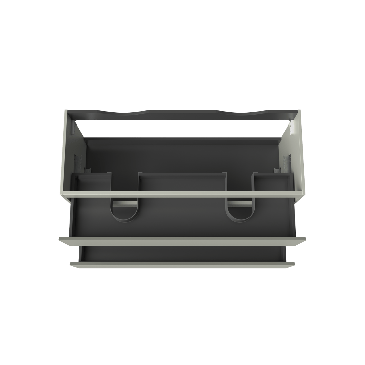 Linie Lado meuble sous-vasque suspendu 120 x 46 cm greige 2 tiroirs