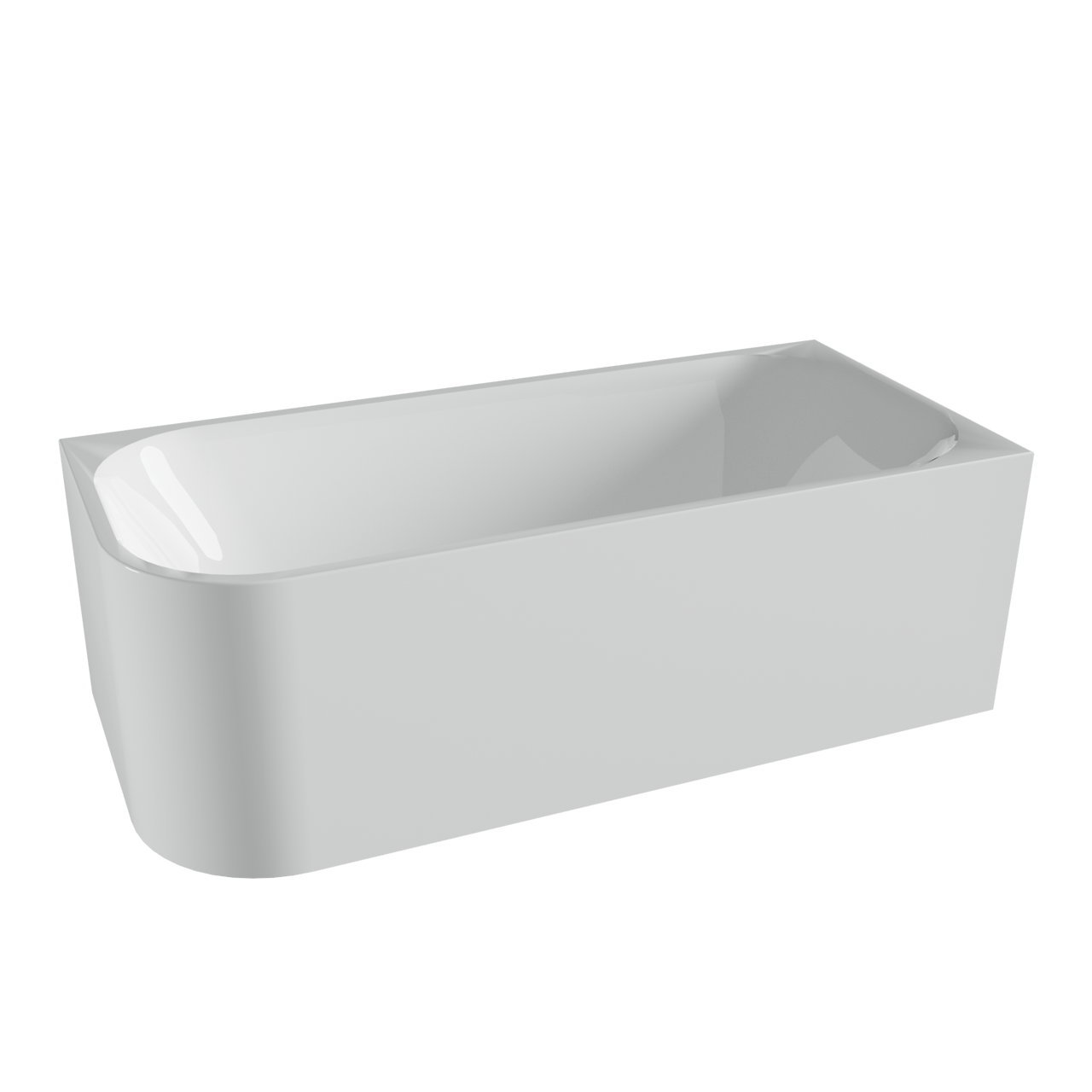 Luca Varess Mezzo 2-Personen-Eckbadewanne: rechts, 180 x 80 cm, Acryl, Weiß glänzend