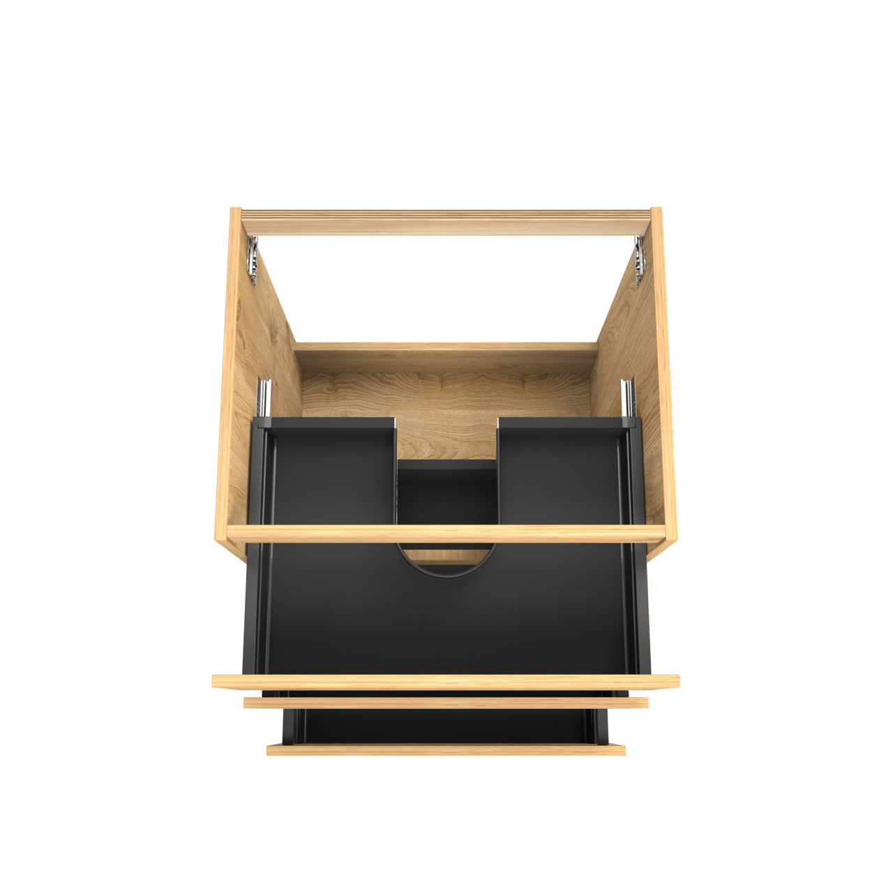 Balmani Lucida stehender Waschbeckenunterschrank: 67,5 x 55 cm, Eiche rustikal, 3 Schubladen