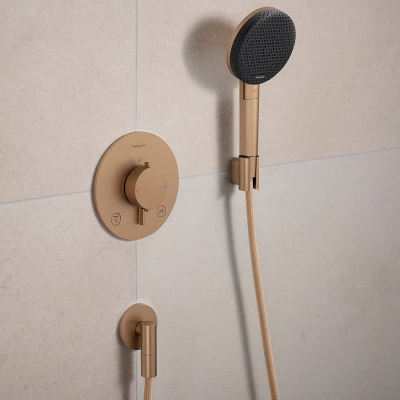 Hansgrohe Ecostat Comfort S inbouw thermostaat 2 uitgangen Brushed Bronze