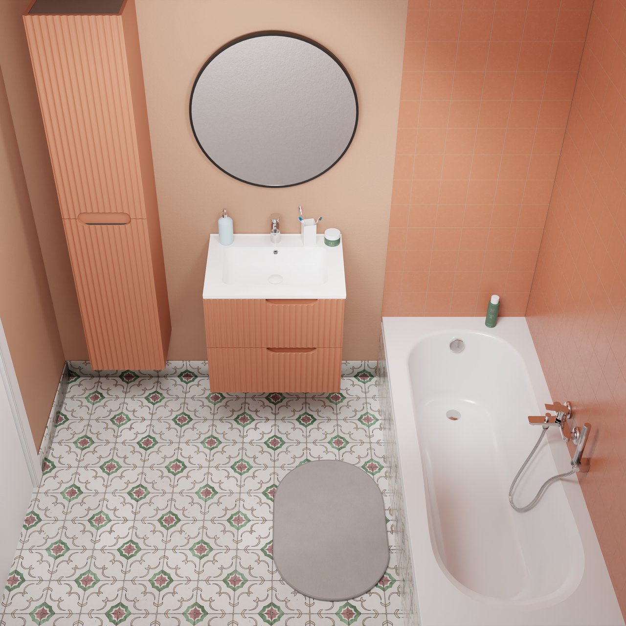 Linie Tessa eenpersoons inbouwbad 170 x 70 cm acryl Hoogglans Wit