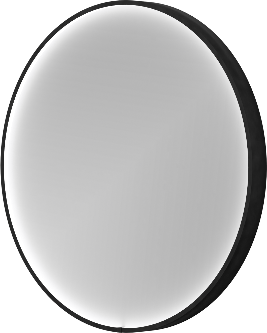 Balmani Secret Black rond badkamerspiegel zwart Ø 60 cm met spiegelverlichting en anti-damp