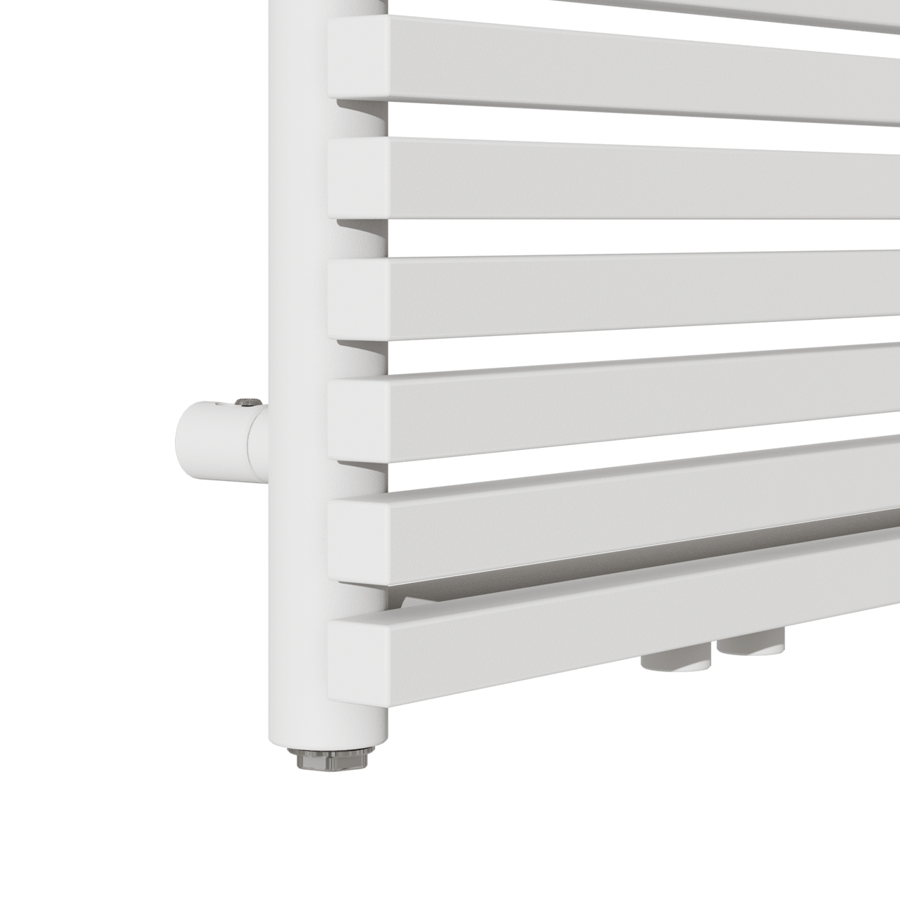 Vipera Vesuvio enkele handdoekradiator 50 x 150 cm elektrische verwarming mat wit zij- en middenaansluiting 800W, weerstand inbegrepen