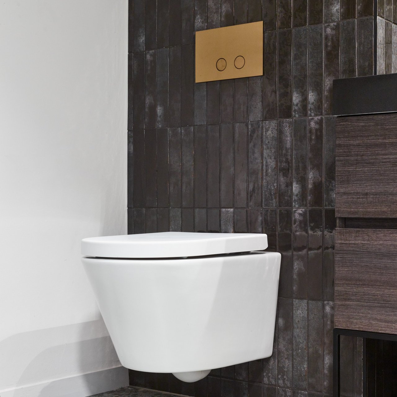 Perola bedieningspaneel Brushed Rosegold voor UP320 of UP720 inbouwreservoir