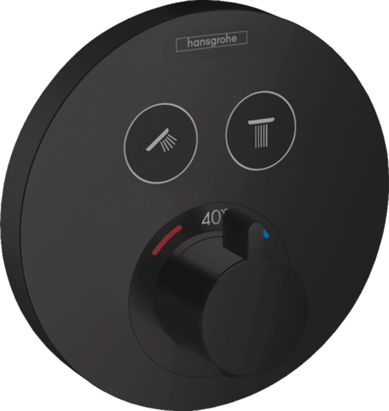 Hansgrohe Showerselect S thermostat de douche encastré 2 évacuations noir mat
