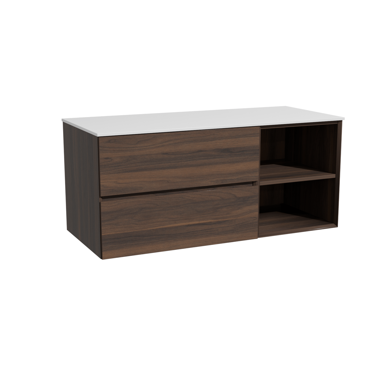 Storke Edge meuble salle de bains avec tablette pour vasques Tavola