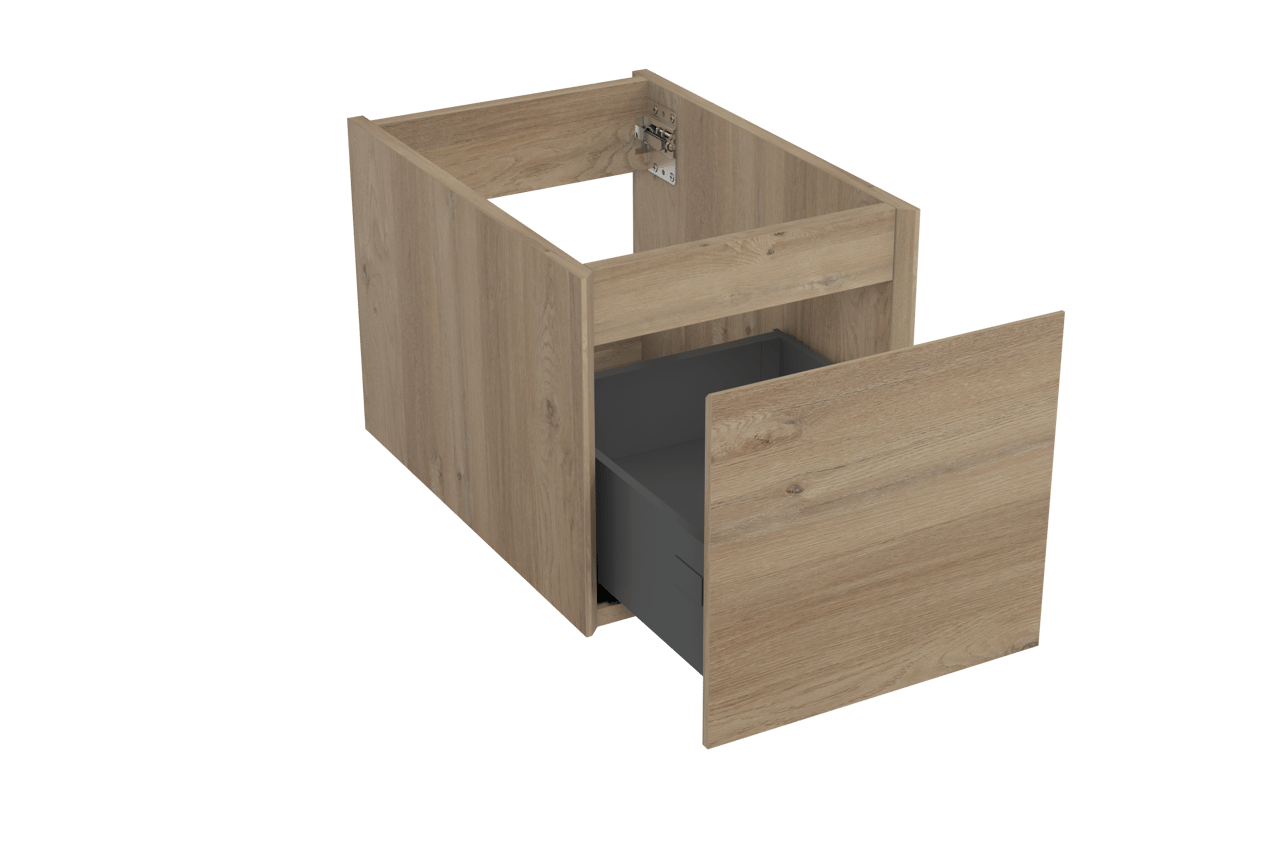Storke Edge meuble sous-vasque suspendu 35 x 52 cm chêne brut 1 tiroir