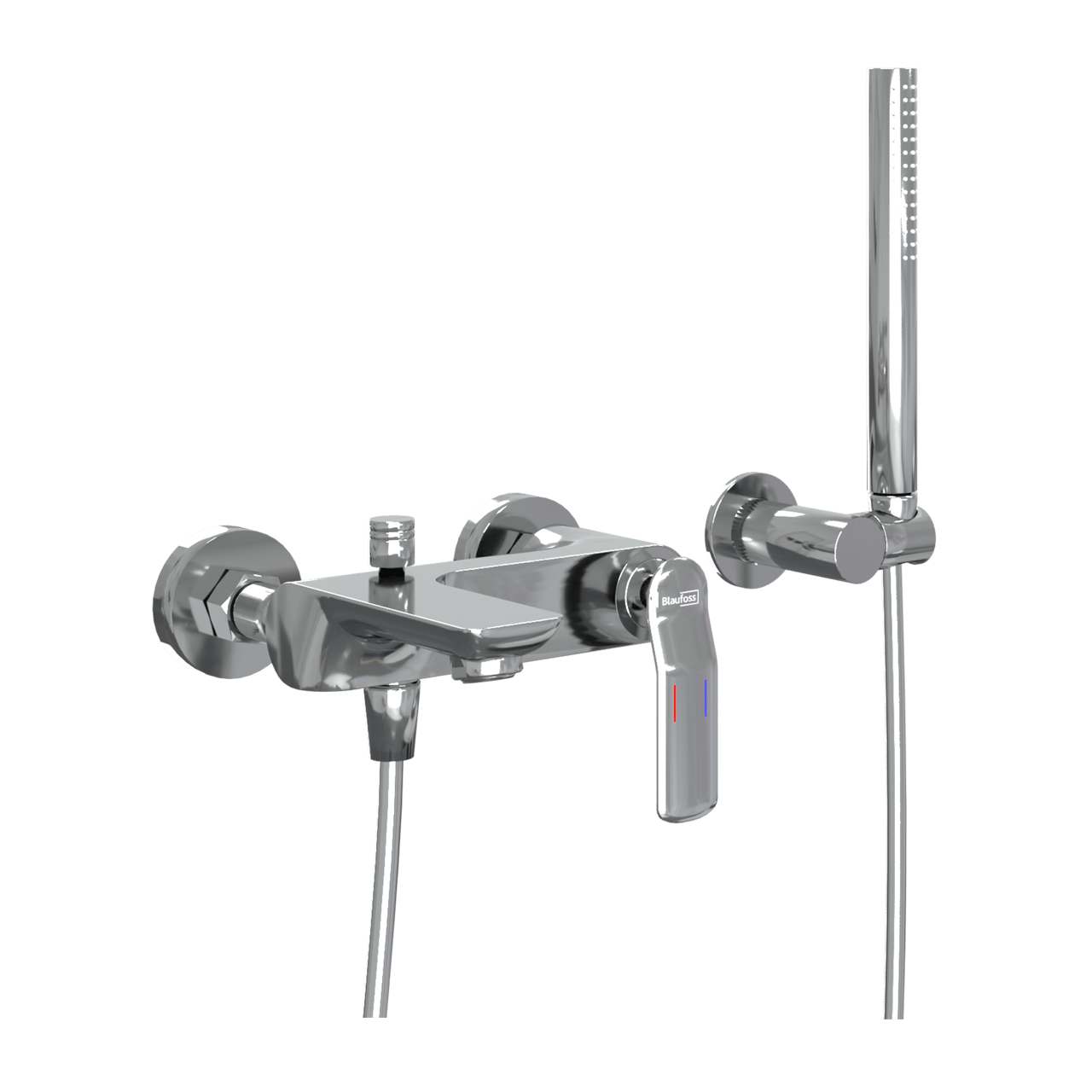 Blaufoss Expo robinet de bain avec douchette chrome brillant