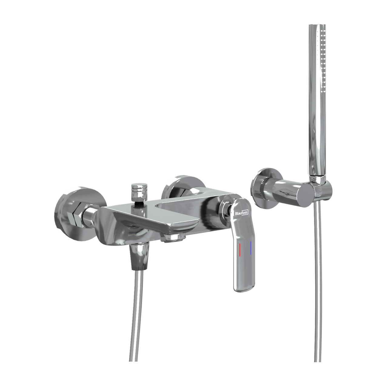 Blaufoss Expo badmengkraan met douchekop glanzend chroom
