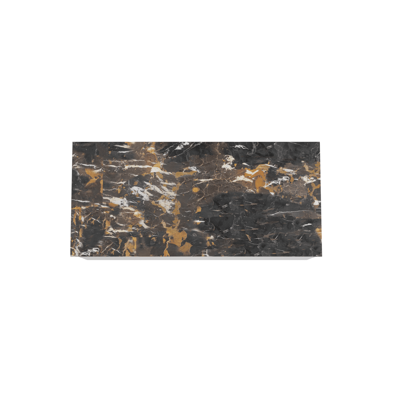 Balmani Mitra zwevend badkamermeubel 120 x 55 cm mat wit met Stretto enkel tablet in marmer portoro gold