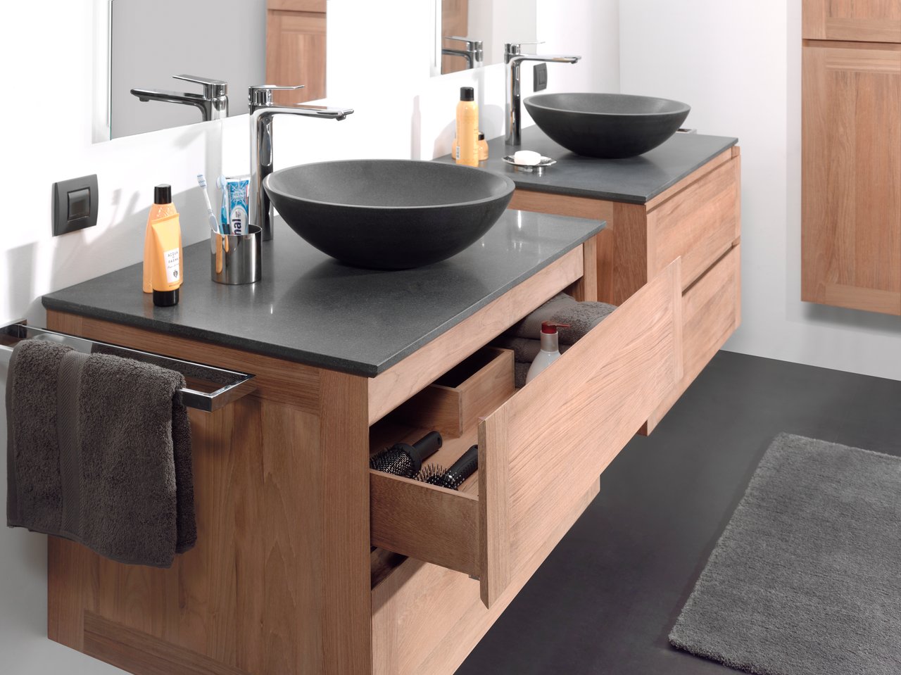 Balmani Bari waskom verzoete graniet rond Ø 42 cm