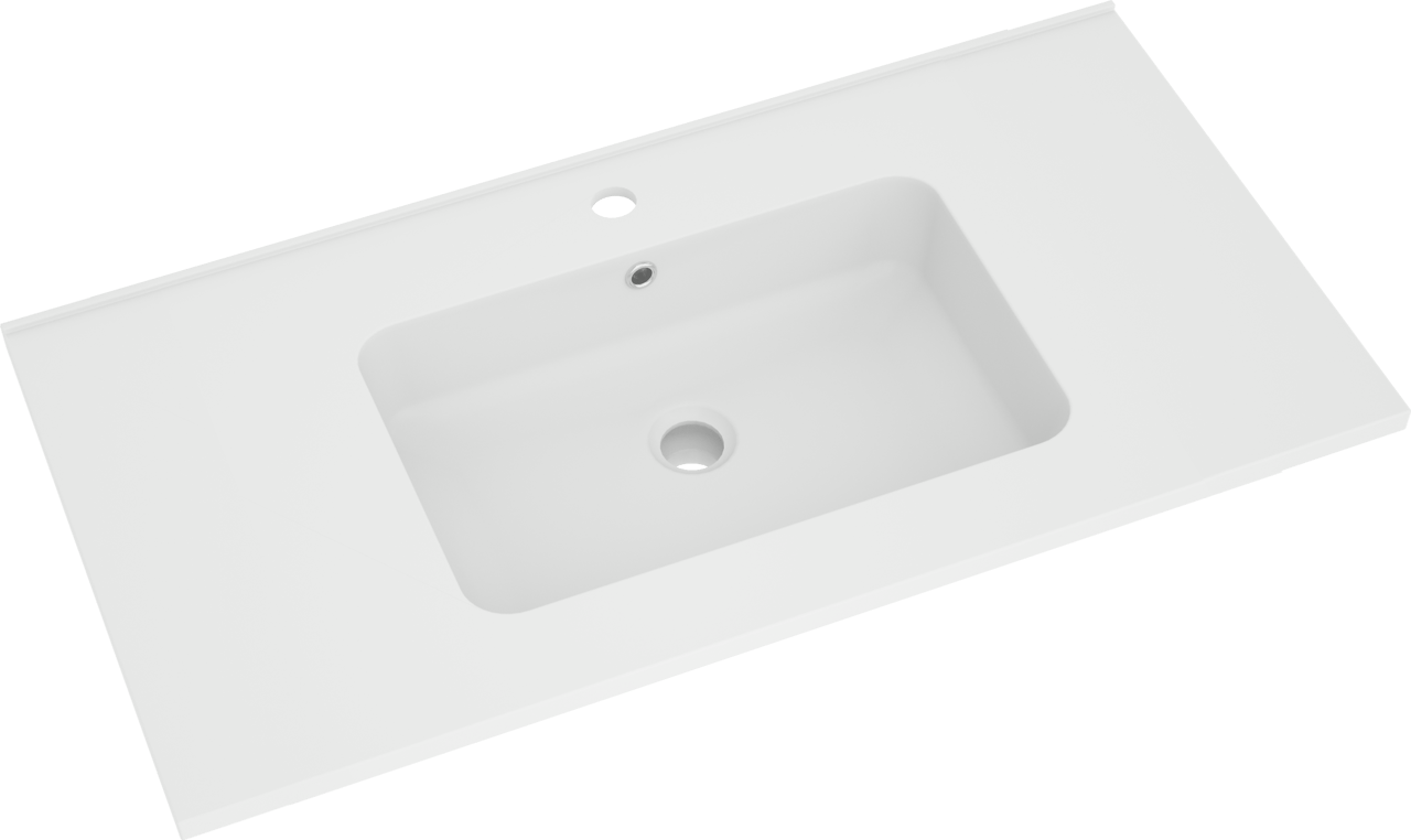 Linie Vano Einzelwaschtisch matter Marmorkomposit 90 x 46 cm